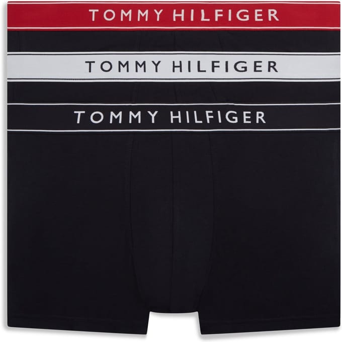 Tommy Hilfiger - 3-Pack Boxers Stretch Cotton - Zwart - M