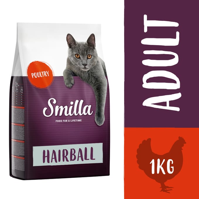 1kg Smilla Hairball met Gevogelte Katten Droogvoer
