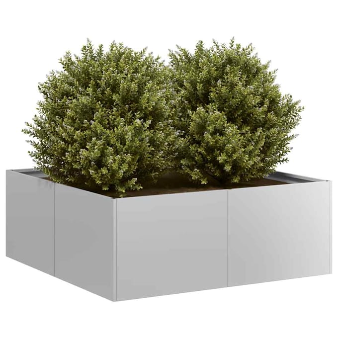 vidaXL - Plantenbak - 80x80x30 - cm - gegalvaniseerd - staal