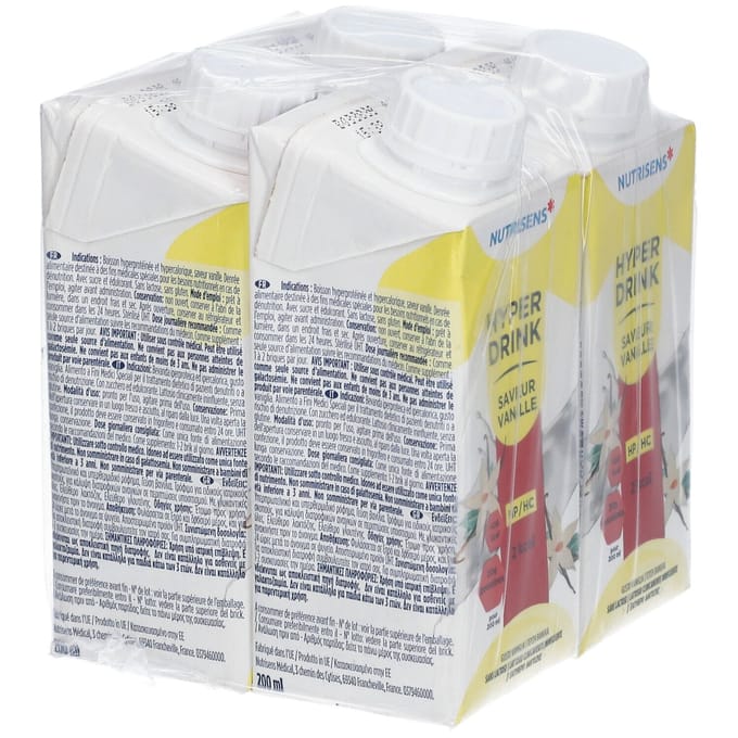 Hyperdrink HP/HC 2kcal Saveur Vanille 4x200 Voeding
