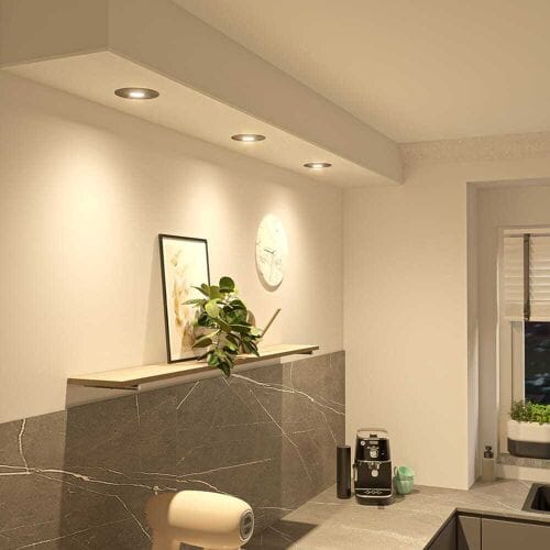 HOFTRONIC Afdekring voor Lugo LED Inbouwspot - 123 mm - Zwart