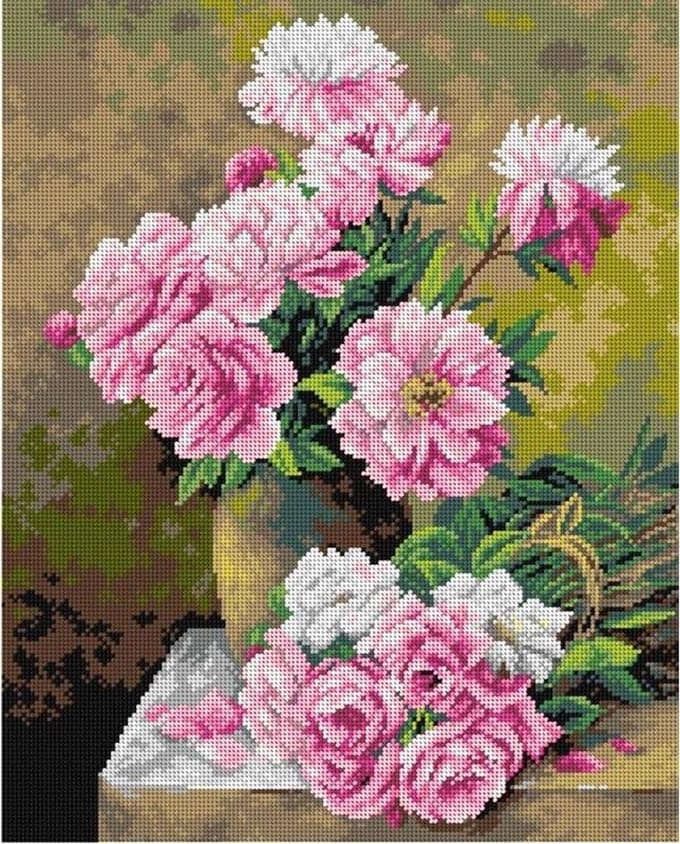 Borduurstramien ORCHIDEA - ROSES - 40 x 50 cm - EXCLUSIEF GARENS