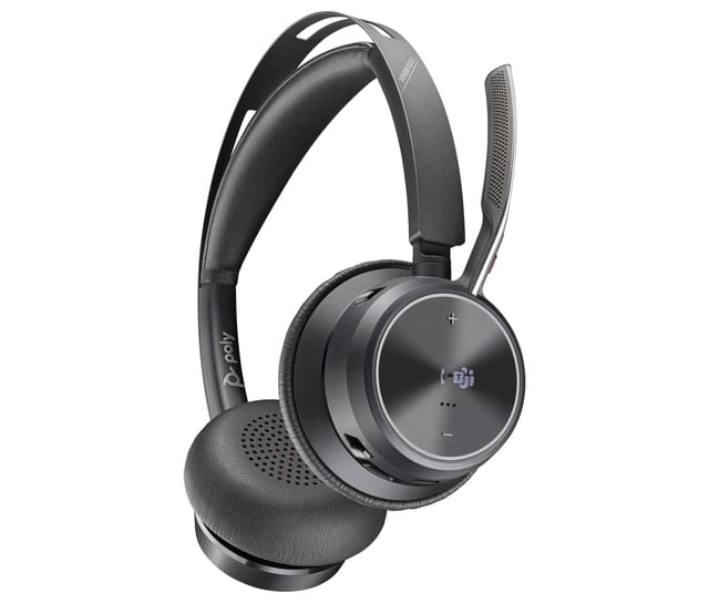 HP Poly Voyager Focus 2 On Ear headset Bluetooth Stereo Zwart Noise Cancelling Headset Computer
