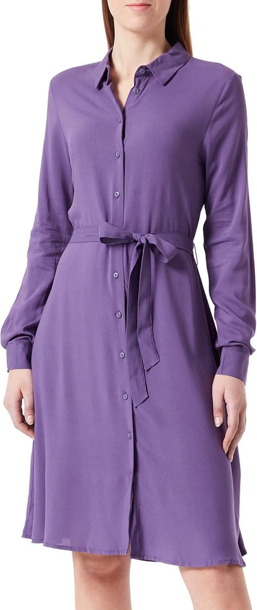 Damesjurk Langs Shirtblouse Viscose Duurzaam Gemaakt