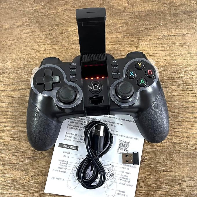 Gamepad PG-9076 BT 2.4G Draadloze Gameconsole Controller Mobiele Trigger Gaming Handvat zwart