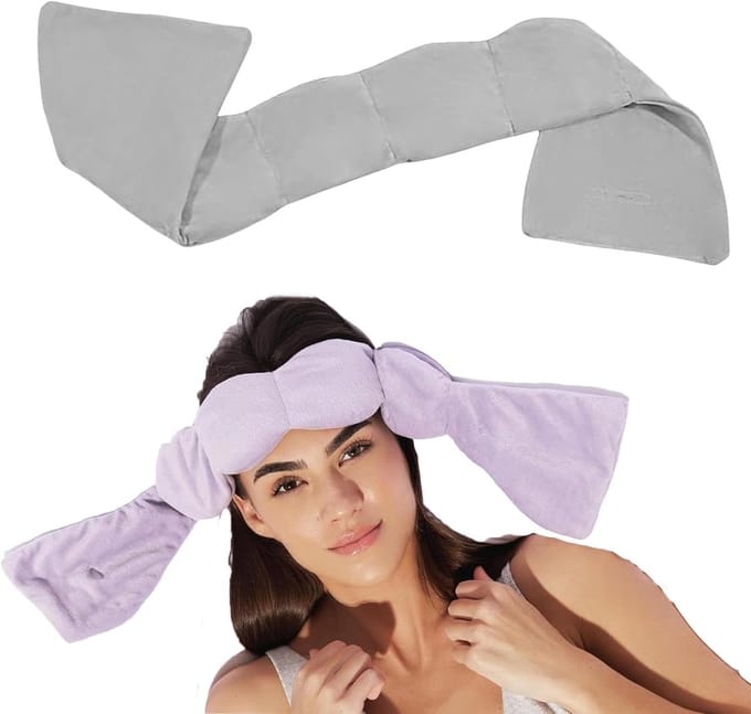 Zacht gewogen slaapmasker voor optimale rust, verlicht vermoeidheid, bevorder slaapkwaliteit en comfort, grijs