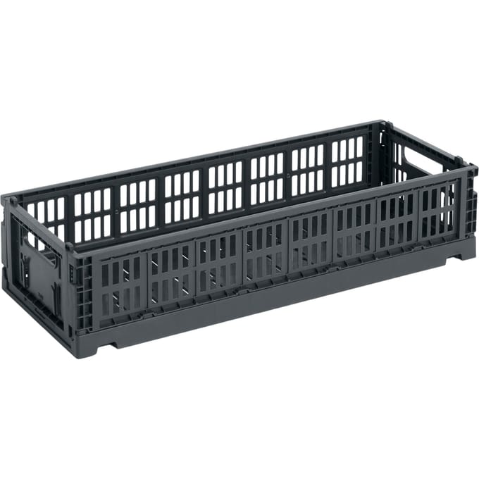 HAY Kleurkrat Mand Mini Langwerpig - HAYCrateCharcoal
