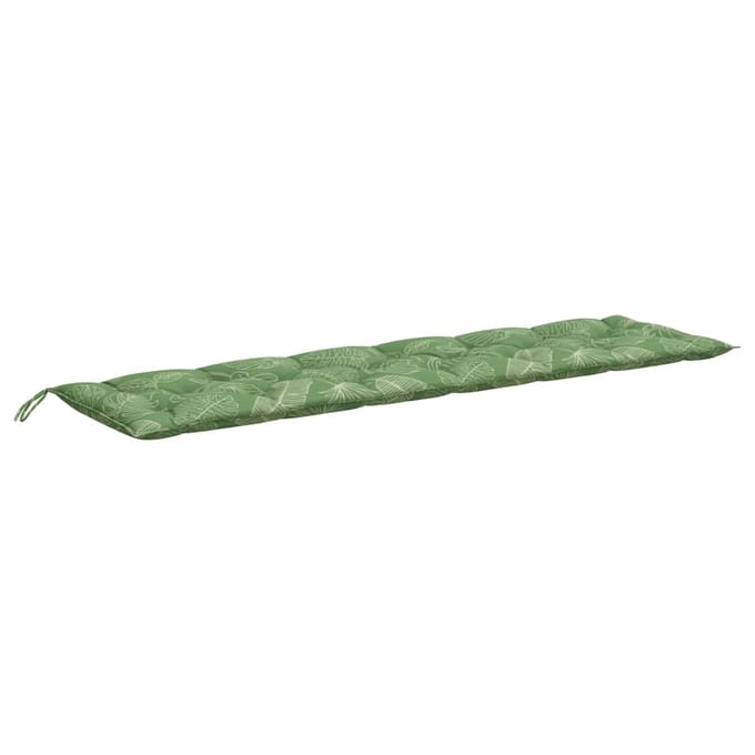 vidaXL - Tuinbankkussen - bladpatroon - 200x50x7 - cm - stof