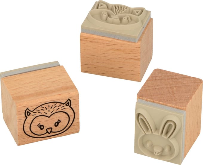 Stempels dier 2,5x2 cm - hout - Artemio