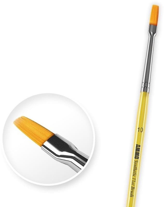 AMMO by Mig Jimenez Hobbypenseel - MIG 8622 10 Syntetic Flat Brush Penseel