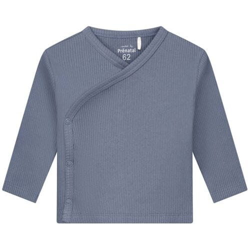 Prénatal newborn overslagshirt rib Blue Grey 68 heren