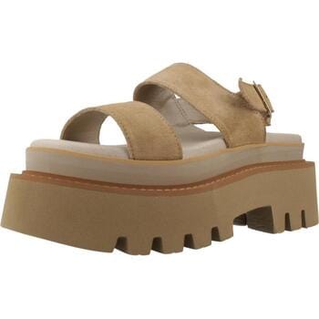 Sandalen met sleehak Yellow Claudia