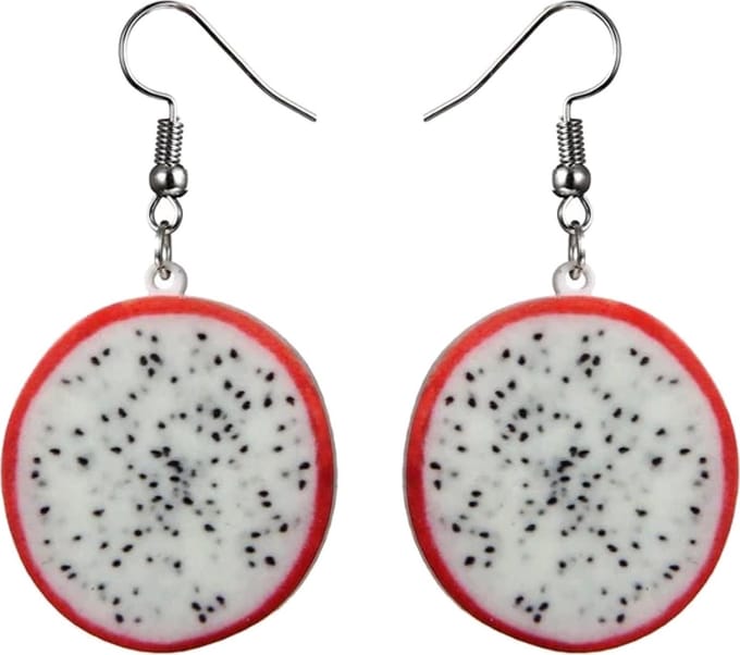 Fako Bijoux® - Oorbellen - Groente & Fruit - Drakenfruit