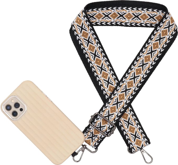 Beagles Malaga Schouderband - Telefoonkoord - Zwart