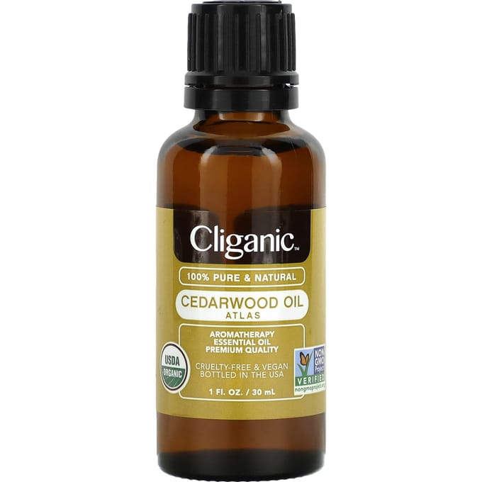 Cliganic, 100% Pure Etherische Olie, Cederhoutolie, 1 fl oz (30 ml)