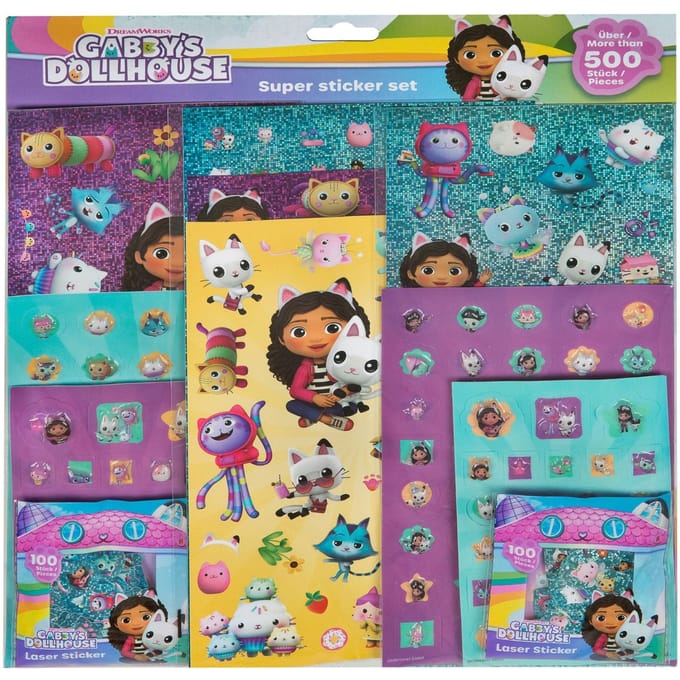 Gabby's Dollhouse sticker set - 500 stuks