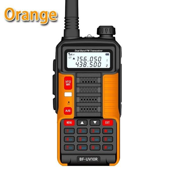 2PCS Baofeng UV-10R High Power Long Range Draagbare Dual Band Two Way CB Ham Radio USB Opladen BF UV-10R Walkie-Talkie Set 2PCS-EU Plug oranje