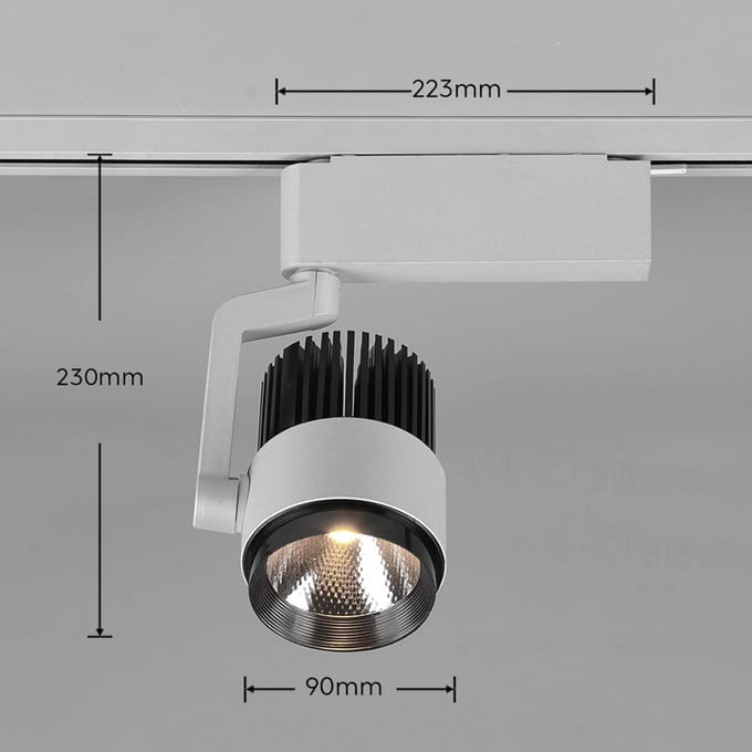 Trio Lighting LED railspot Radiator voor DUOline, titaan mat, CCT