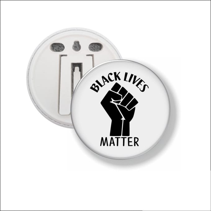 Button Met Clip 58 MM - Black Lives Matter