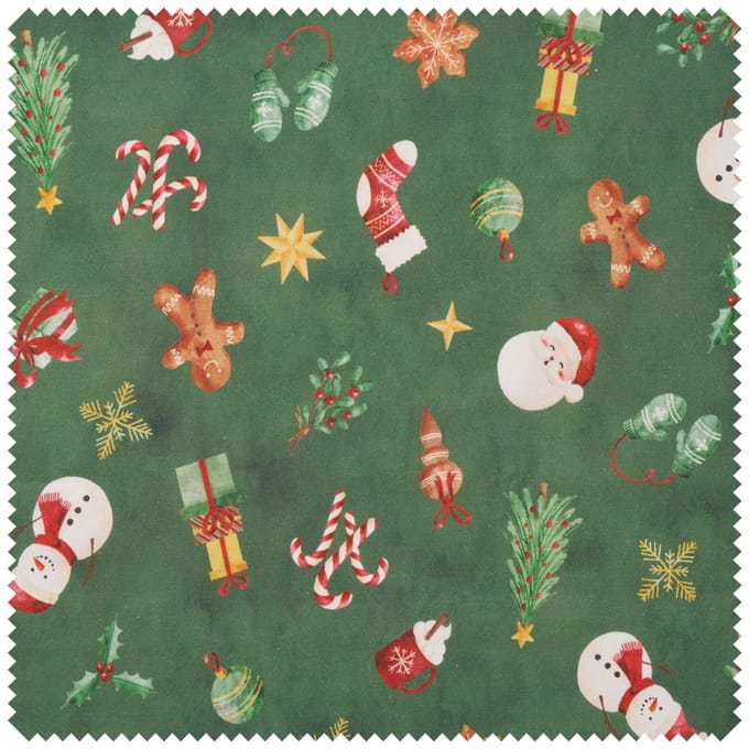 Katoenen popeline stof "Classic Christmas"