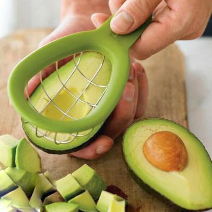 Trancheur d'avocat de cuisine, éplucheur de beurre de karité, coupe-fruits, séparateur de pulpe, outils pour légumes, accessoires de cuisine vert