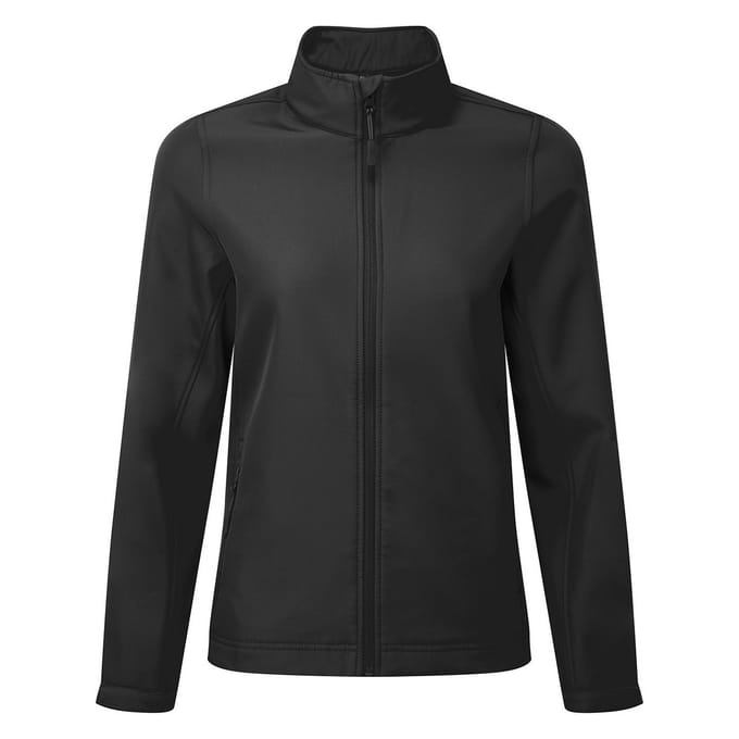 Premier Dames/Dames Windchecker Gerecycled Printable Soft Shell Jacket (Zwart)