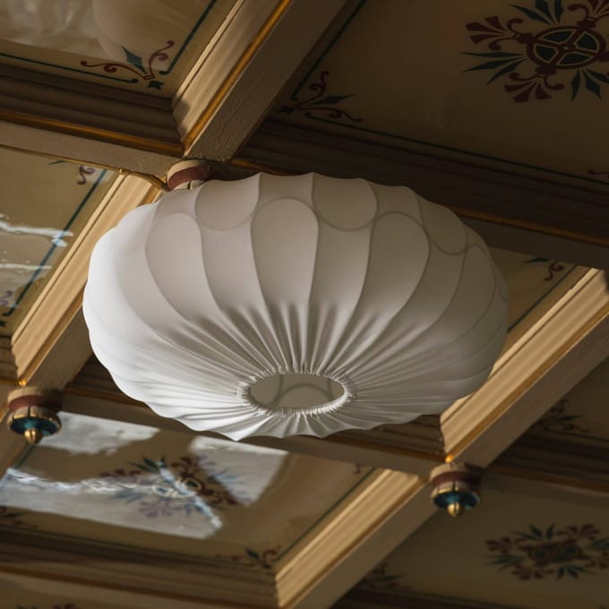 Globen Lighting plafonlamp BLADVERK, wit, Ø 50 cm, textiel
