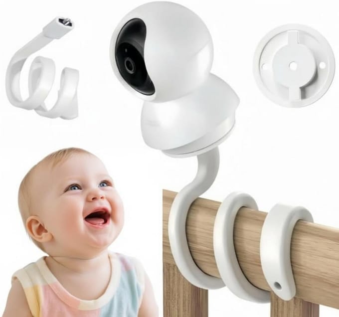 Flexibele 2-in-1 Camerahouder voor Babymonitor en Indoor Bewaking