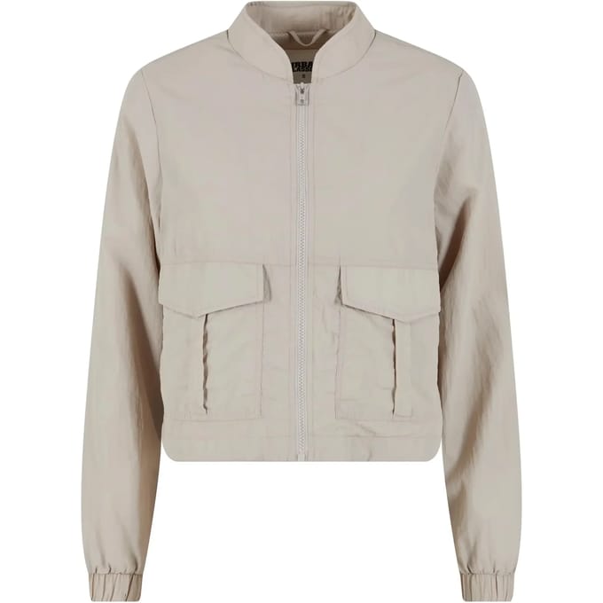 Urban Classics - Short Crinkle Nylon Jacket - L - Grijs