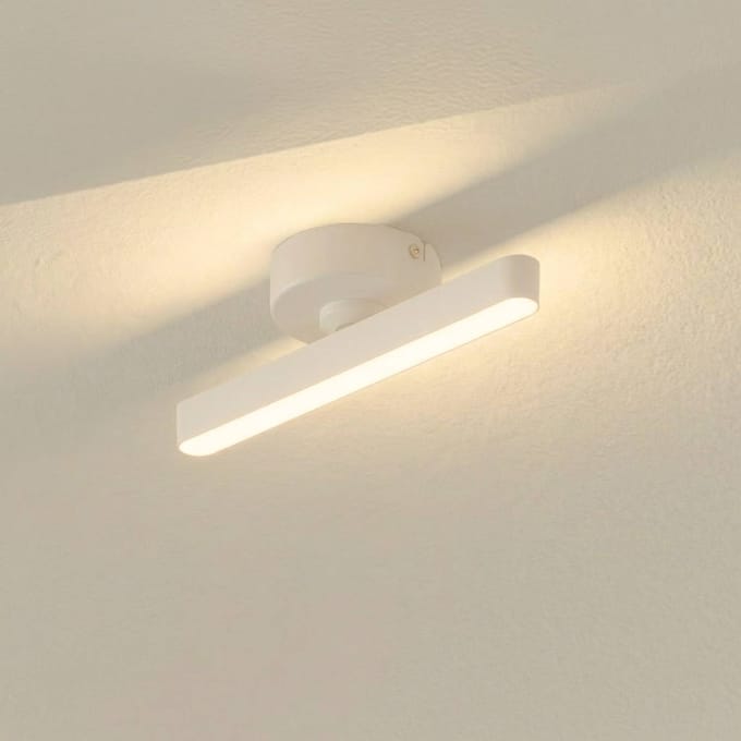 Lindby LED spot Eldrin, wit, 1-lamp, lichtstrip
