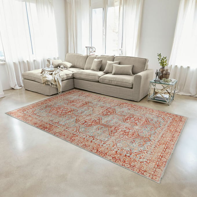 LOBERON Vloerkleed Incantaro rood/blauw