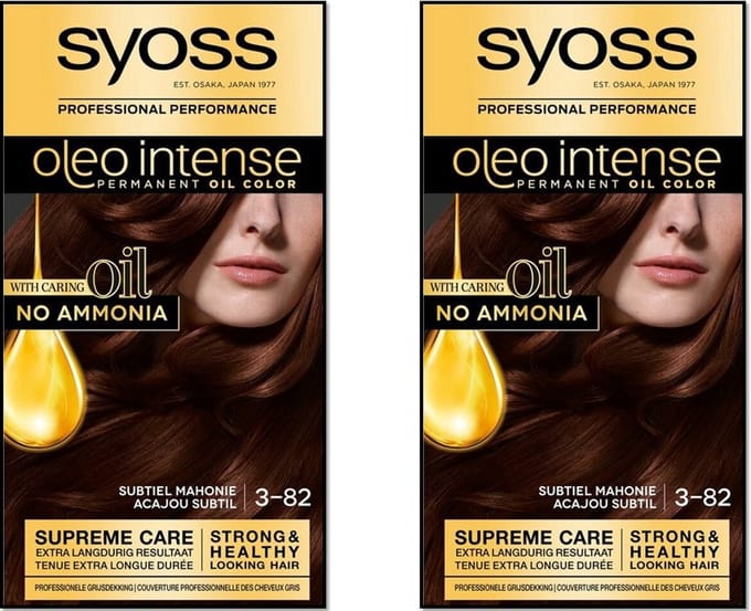 Syoss Haarverf Oleo Intense - 3-82 Subtiel Mahonie - 2 Stuks