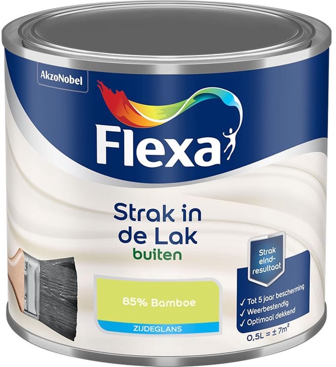 Flexa - Strak In De Lak Buitenlak Zijdeglans - 85% Bamboe - Mengverf - 500 Ml