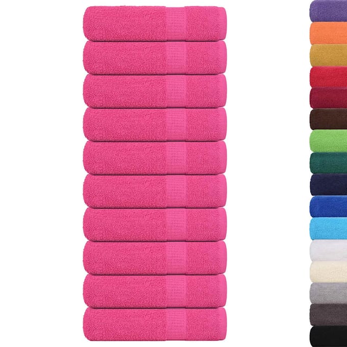 vidaXL - Douchehanddoeken - FROGN - 10 - st - 70x140 - cm - 360 - g/m² - roze