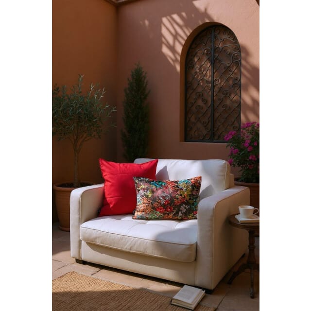 Gek op kussens! Sierkussen velvet flowers 2 long | 30 x 50 cm | velvet/polyester