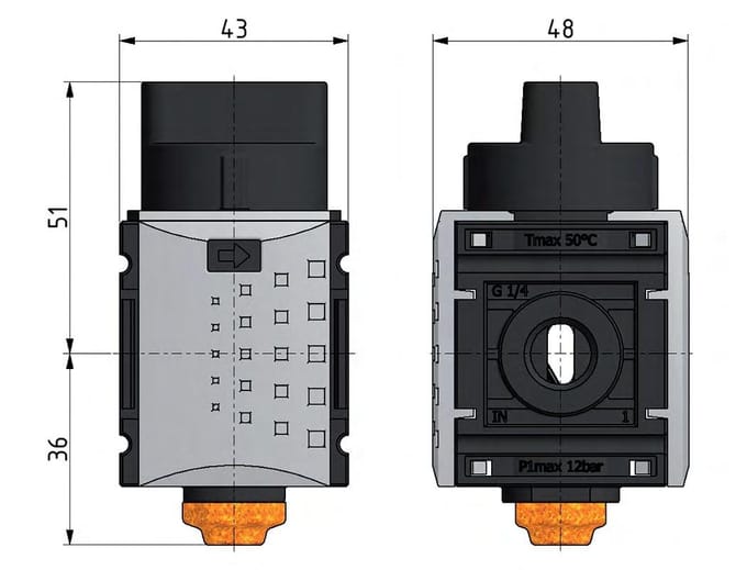 3/2 Kogelkraan G1/4 2300 l/min Futura 0