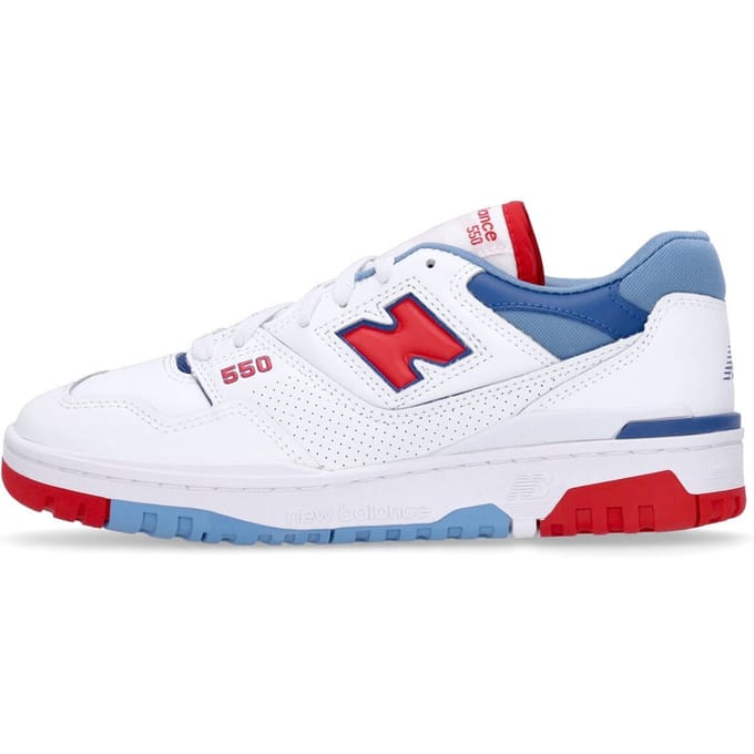 Lage herenschoen 550 Wit/rood/blauw