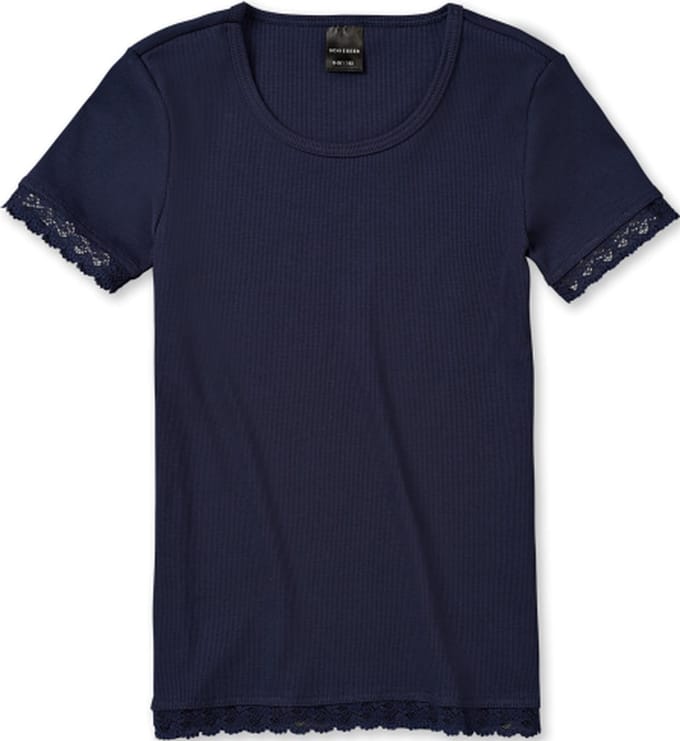 Schiesser - Basic - Shirt korte mouwen  - nachtblauw - Maat 140