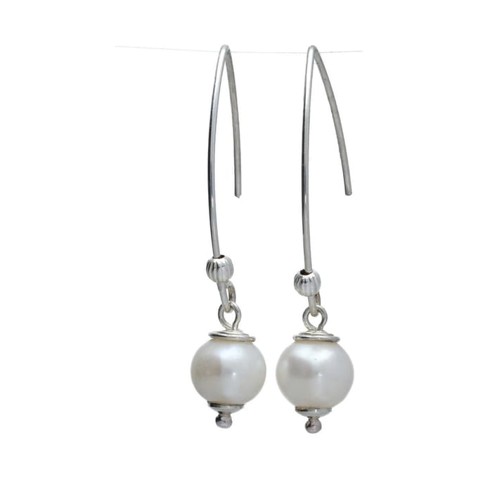 Bela Donaco Oorbellen Classic – Sterling Zilver – Witte Parels
