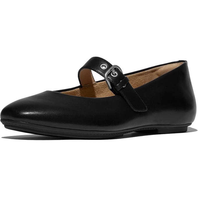 Fitflop Zwarte Delicato Leren Ballerina's