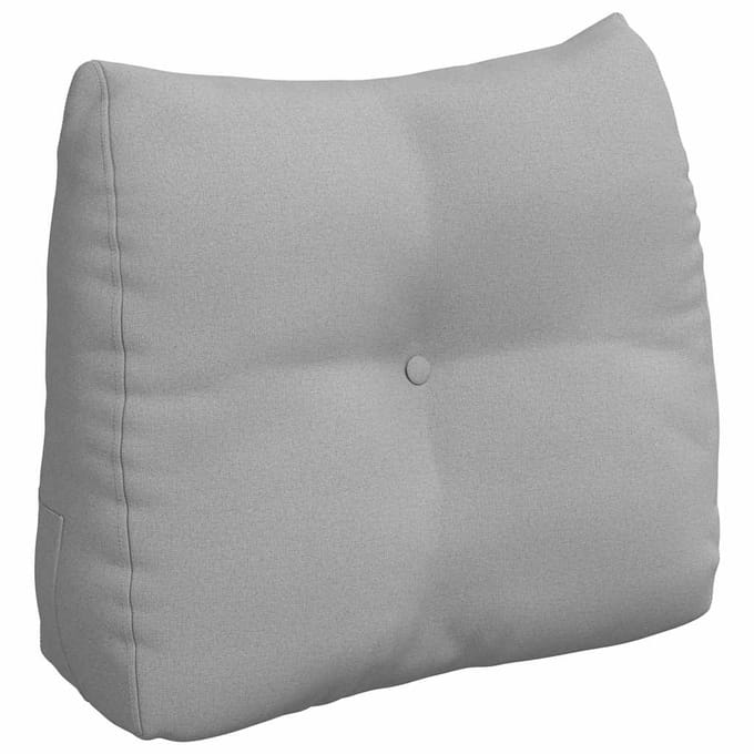 vidaXL - Rugkussen - Wolkgrijs - 60 - x - 50 - x - 24 - cm - Stof