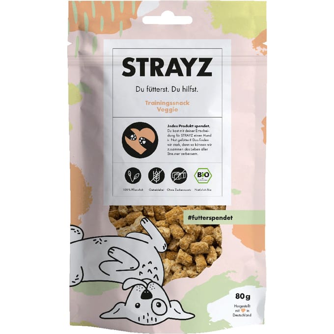 80g STRAYZ Bio Veggie Hondensnacks