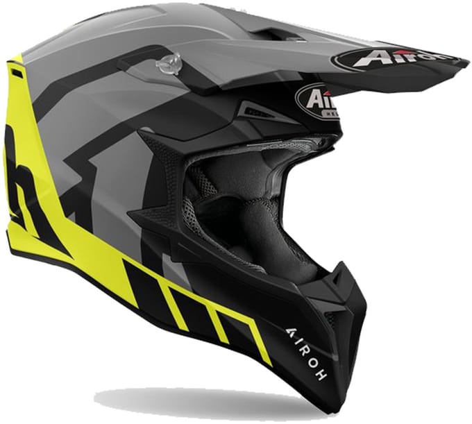 Airoh Wraaap Reloaded Geel Grijs Offroad Helm - Helm