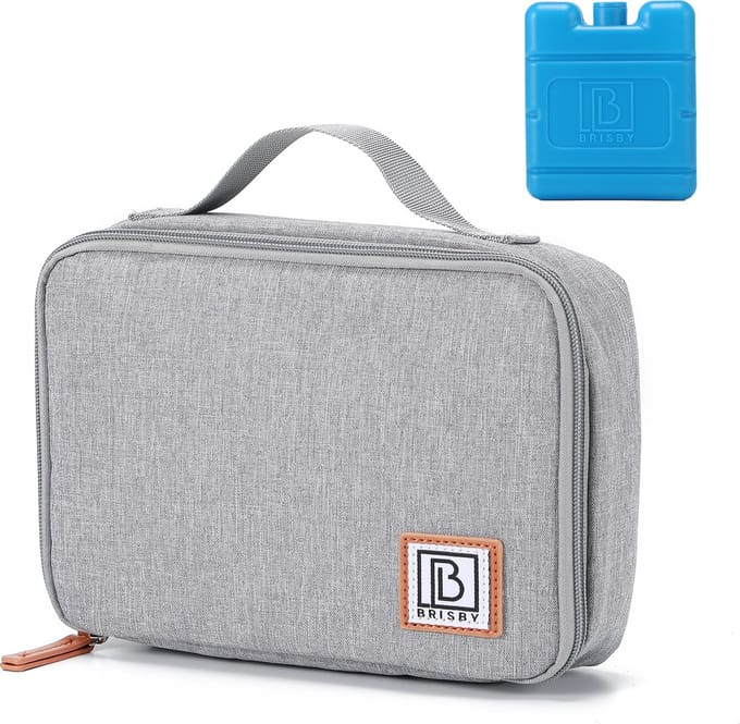 Brisby 4 Laags Geïsoleerde Koeltas - Lunchtas 2.5 liter - Lichtgrijs
