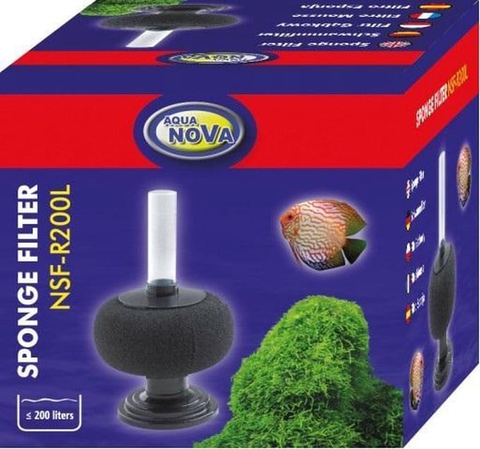 Aqua Nova NSF-R200L Sponsfilter L | Aquarium sponsfilter | Sponsfilter Staand | Voor aquaria tot 200L
