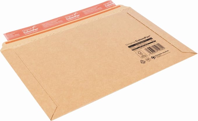 ColomPac Kartonnen envelop met dwarsvulling C4+, 360 x 250 x 50mm (pak 20 stuks)