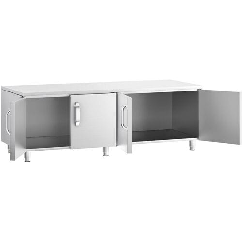 GGM Gastro Unterbau - 1600mm - 4 Türen Zilver