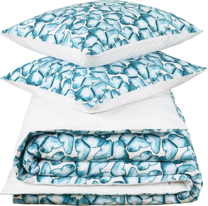 De Witte Lietaer Dekbedovertrek Acana, Pool Green - 260 x 240 - Katoen Percal
