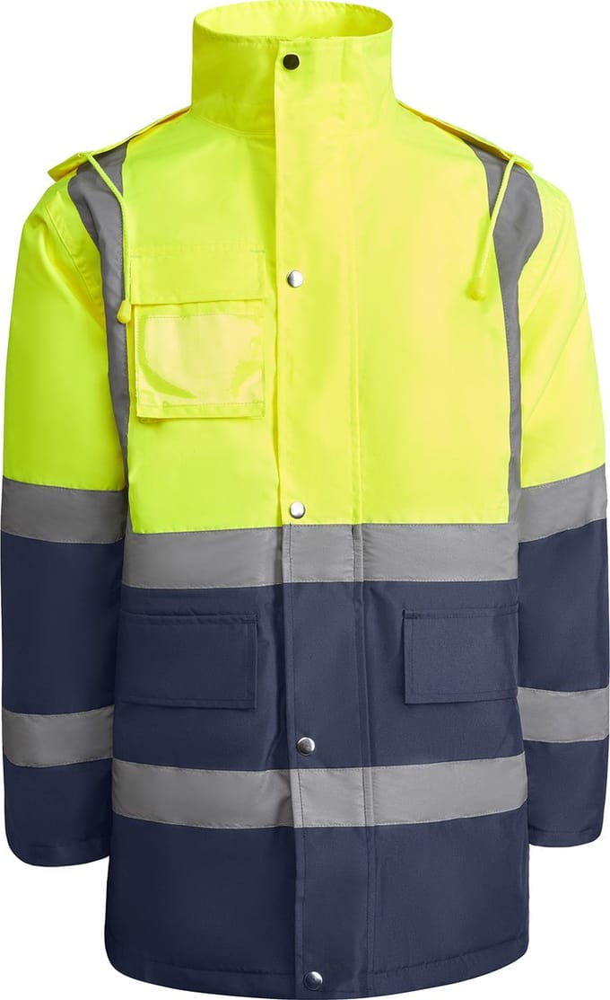 Roly Jacket Merak RY9320 - Navy Blue 55/Fluor Yellow 221 - S