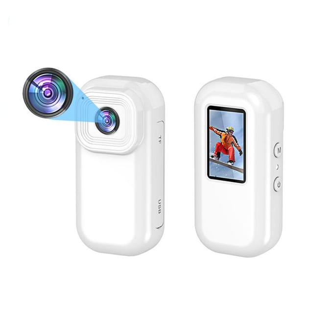 Mini WiFi Action Camera 1080P 30fps Digitale Videocamera met 0,96 inch LCD-scherm ingebouwd wit